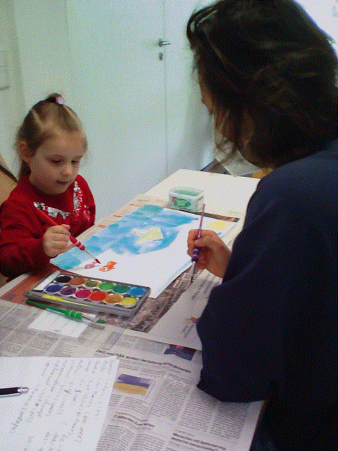 Kind aus der Ukraine, 6 Jahre, Kunsttherapie